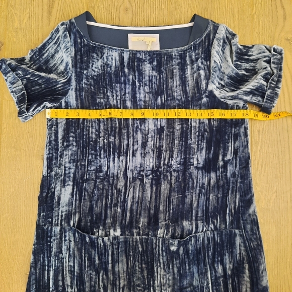 Anthropologie Floreat Crushed Velvet Burnout Tunic Oversized Dress - Picture 11 of 12